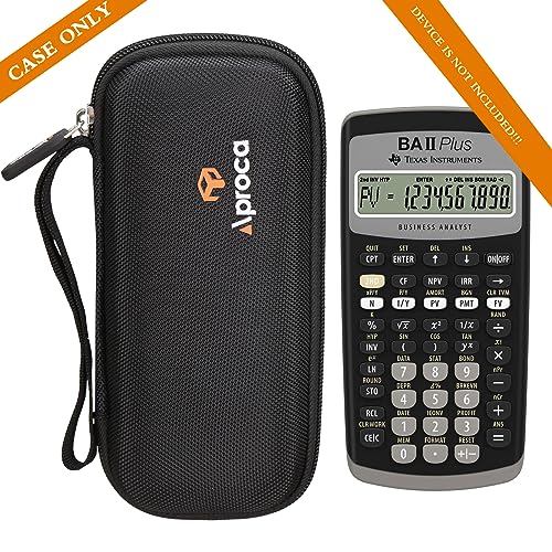 Image of Aproca Hard Travel Storage Carrying Case for Texas Instruments BA II Plus Financial Calculator,Black