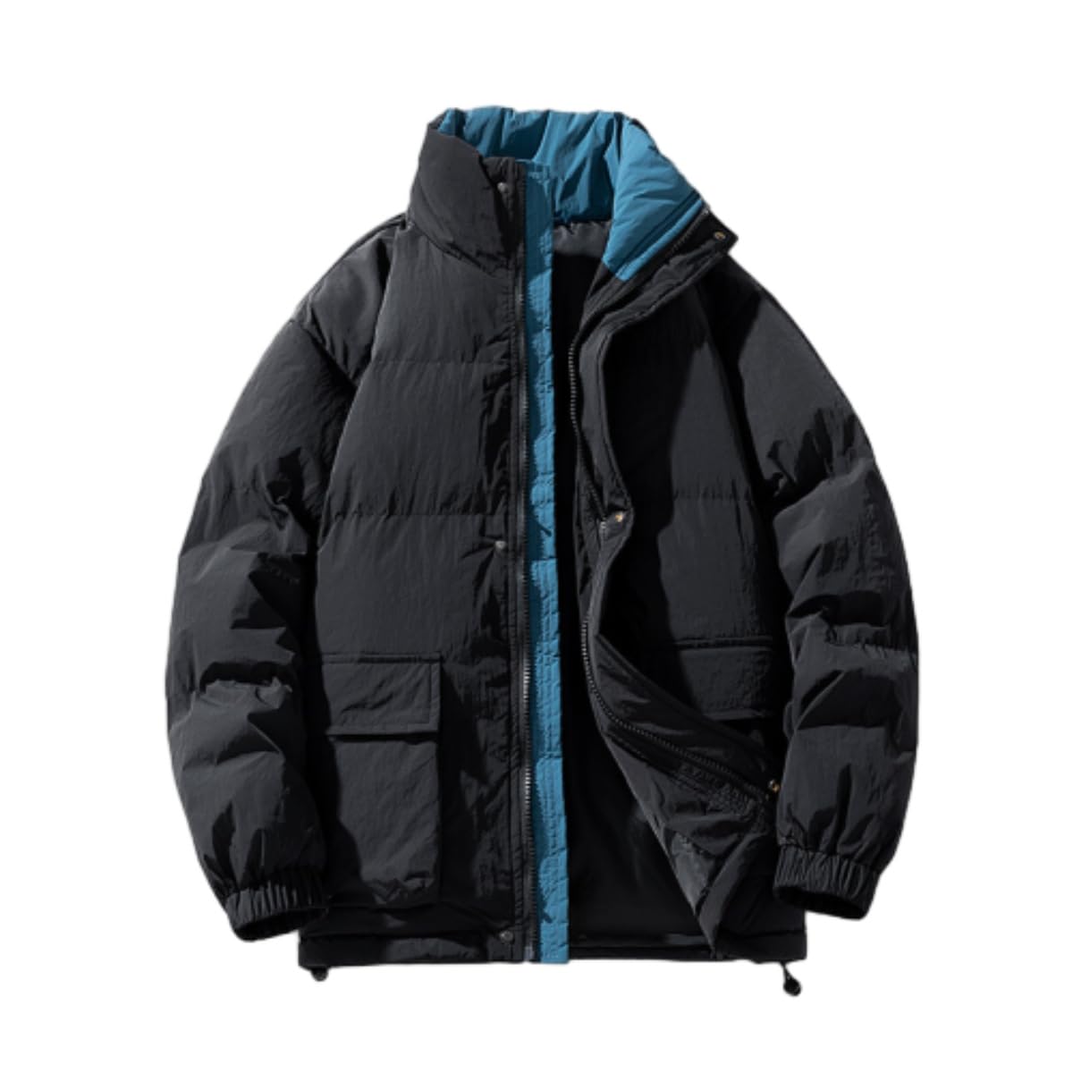 Jacke Herren Outdoor Reise Skifahren Winterjacke Herren Verdicken Warm Trend Kältejacke Herren Leichte Mode Casual Baumwolle Jacke Herren