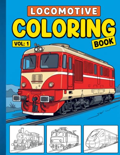 Train Coloring Book for Kids: Cool Steam Trains, Modern and classic Locomotives, and Mighty Railroads - Fun Coloring Pages for Kids and Toddlers (Ages 4-8) image 2