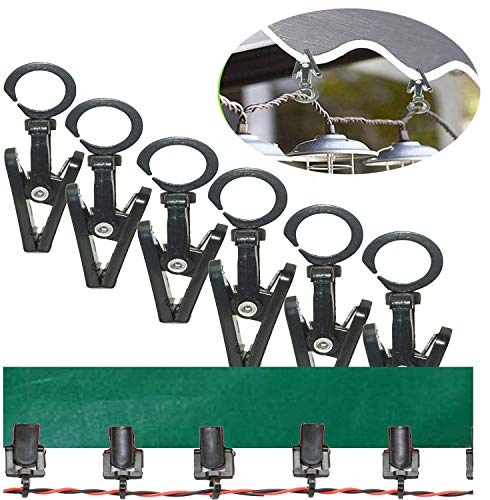 AUXPhome (Pack of 50) Klippy Clips - Easy to use Them to Hang Trailer Awning Lights onto rv Awning String Lights,Rope Lights,Hang Lights,Party Light Holder,Caravan Curtain,Travel Trailer Light Strand
