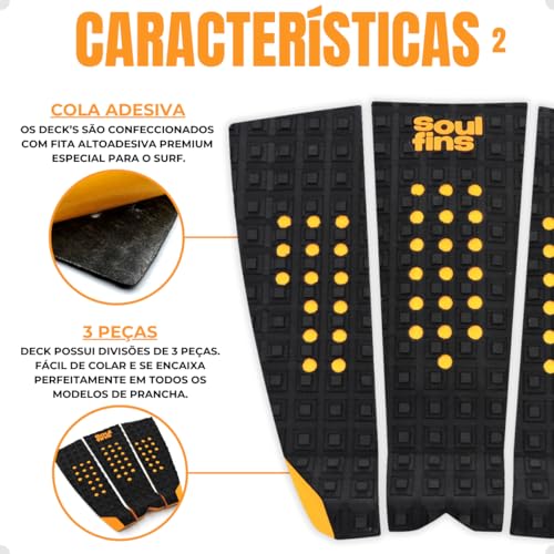 Deck Prancha De Surf Alta Qualidade Melhor Cola Especial Surf Antiderrapante Traseiro Deck Surf EVA