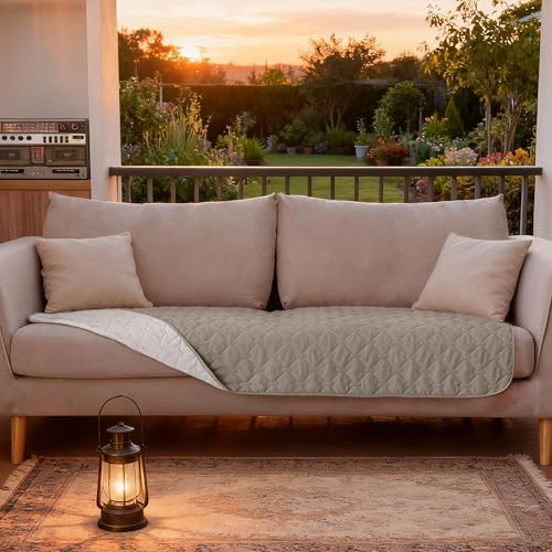 Image of gogobunny 100% Double Sided Waterproof Dog Blanket Soft Pet Bed Cover Reversible Protect Furniture Couch Sofa Car for Puppy Large Dog Cat (Dark Stone /Light Stone, 30x70 Inch (Pack of 1))