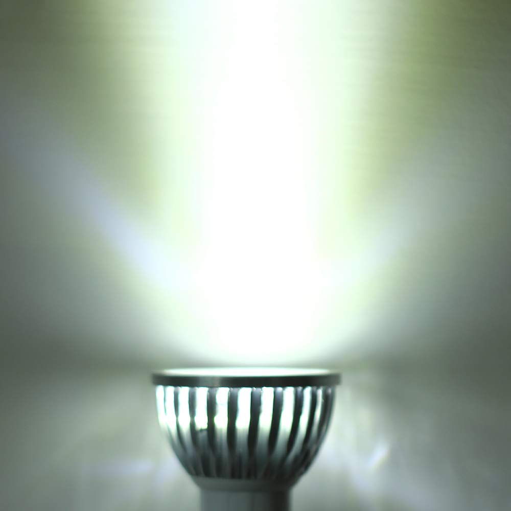 16 pièce Ampoule GU10 LED blanc chaud, 4W équivalent à 35 watts halogène, non dimmable, 300lumens, 6000K, 120 ° angle de faisceau
