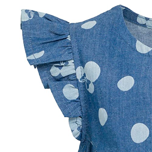 Disney Minnie Mouse Girls Chambray Denim Skater Dress Toddler to Big Kid4