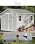 Pugire Outdoor Resin Storage Shed 8x6 FT, Plastic Garden Tool Shed with Lockable Door, Weather Resistant Utility Storage House for Lawn Equipment Bike Trash Can, Backyard Patio, Grey