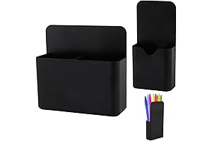 Magnetic Pen Holder: 2-Pack Compartmentalized Dry Erase Marker Storage