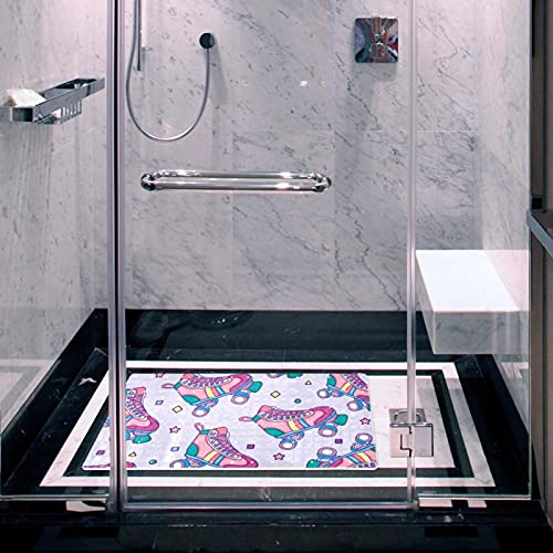 Tapis de douche antidérapant violet lavable en machine pour senior - 6