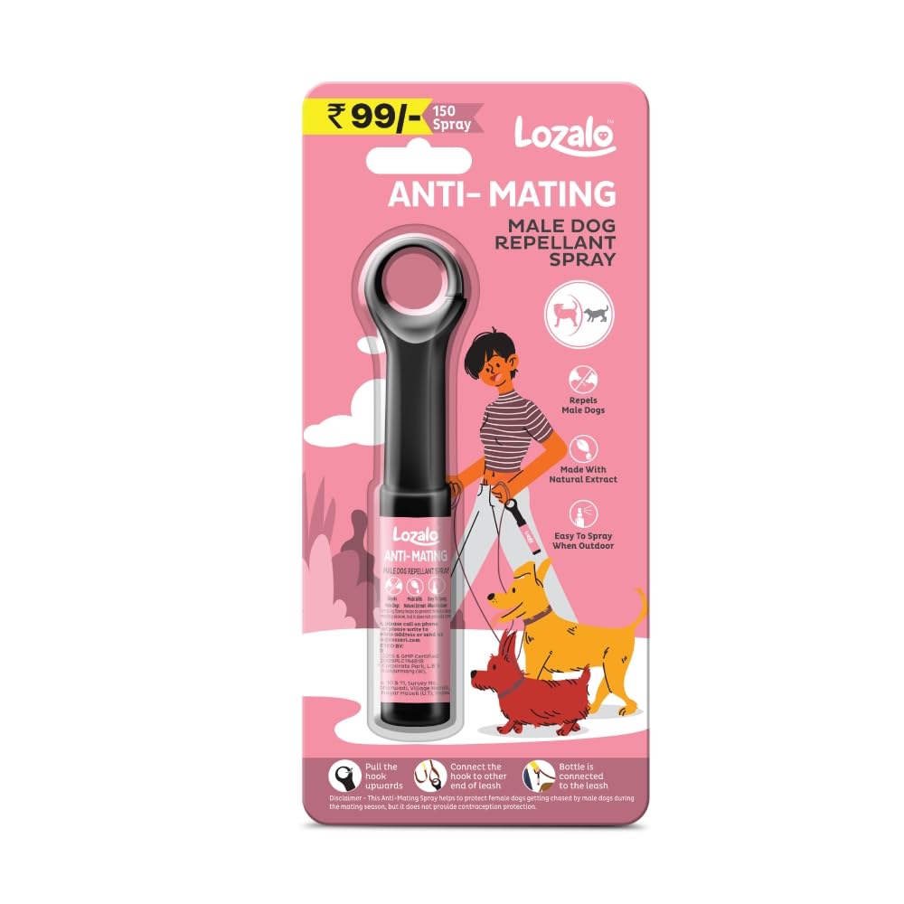 Not Now Anti Mating Spray for Female Dogs- 22ml | Male Dog Repellant Foot Spray for Female Dogs of All Breeds | with Turmeric Extracts & Eucalyptus Oil