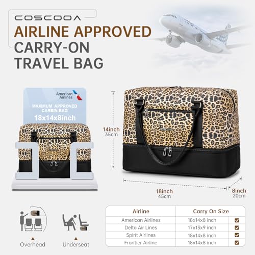 For Spirit Airlines Personal Item Bag 18x14x8 Underseat with Shoe Compartment,Carry On Weekender Overnight Tote Bag2