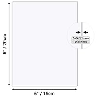 Vista 3 de Paquete de 10 láminas acrílicas transparentes de 6 x 8 pulgadas, láminas de plexiglás de 0.04 pulgadas de grosor con películas protectoras en ambos