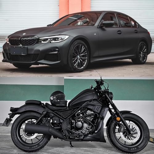Image of Matte Black Fiber Vinyl Wrap for Cars Interior & Exterior Automotive Vinyl Wraps for Motorcycles,Laptops,Mobile Phones (24 x 48 Inch, Matte Black)