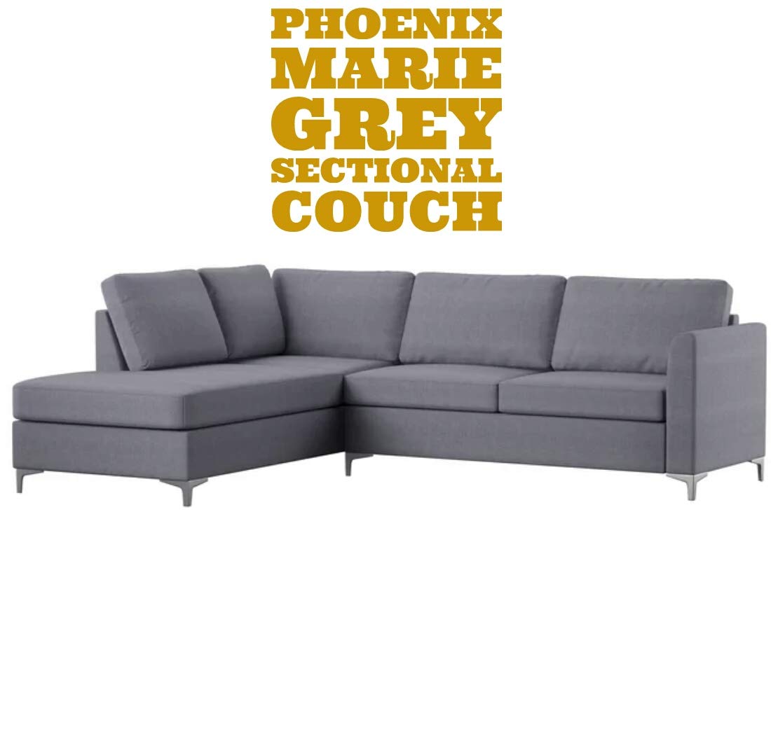 phoenix sofas® Standard Marie sectional couches (Grey) Amazon.in