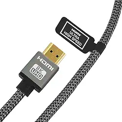 Cabo HDMI 2.1 8K Ultra Alta Velocidade, Certificado, 3 Metros