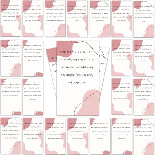 100 PCS Prayer Card 3.5x2inch Prayer Request Inspirational Scripture Cards with Bible Verses for Daily Devotion Christian Gift for Women, Men & Friends (Pink)