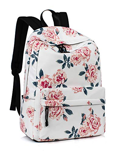Image of Leaper Fashion Water Resistant School Backpack for Girls 14Inch Laptop Beige