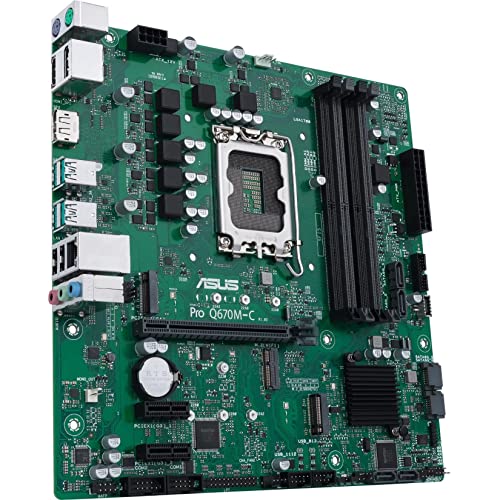 Image of ASUS Pro Q670M-C-CSM LGA 1700(Intel 12th&13th Gen&Intel vPro) mATX Commercial Motherboard(PCIe 4.0,DDR5 4800, 2xNVMe SSD M.2 Slots,4xUSB 3.2 Gen 2 Ports, Front USB 3.2 Gen 1 Type-C)