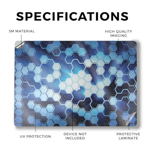 Image of Glossy Glitter Laptop Skin Compatible with Alienware M18 R2 (2024) - Shining Hex - Premium 3M Vinyl Protective Wrap Decal Cover - Easy to Apply | Crafted in The USA by MightySkins