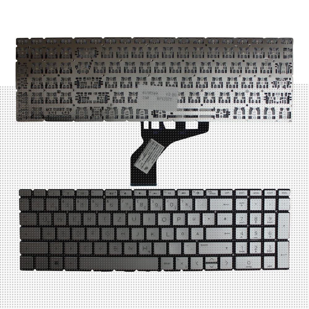 Clavier HP Home 15-da0980nl Power4Laptops argent version allemande pour PC portable de rechange - 2