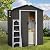 Shintenchi 5x3 FT Outdoor Storage Shed with Window, Lockable Outdoor Waterproof Tool Storage Sheds, Weather Resistant Tool Storage House Shed for Garden, Backyard, Patio Utility and Tool Storage, Gray