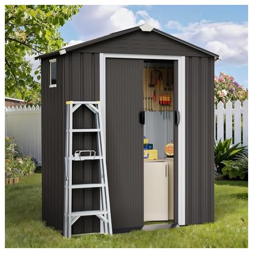 Shintenchi 5x3 FT Outdoor Storage Shed