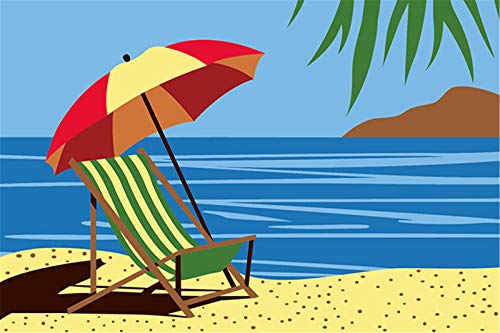 Wowdecor Peinture par numéros pour enfants de 8 à 12 ans et adolescents avec cadre (plage)