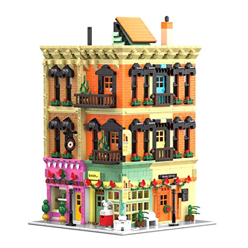 n.g. Wohnkultur Architektur Bausteine Modell 4215Pcs Europäische Ecke des Kaufhauses MOC Stadthaus Straßenansicht…