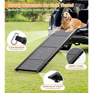 Dogrampforcarsuvtruckandvehicleportableandadjustabledogrampsforsmallmediumlargedogs63x17foldingdogrampwithantisliprugsurfaceoutdoorlargedogrampupto250lbs Urban Country Home Decor Dog ramp for car suv truck and vehicleportable and adjustable dog ramps for small medium large dogs63×17 folding dog ramp with anti slip rug surface outdoor large dog ramp up to 250lbs urban country home decor