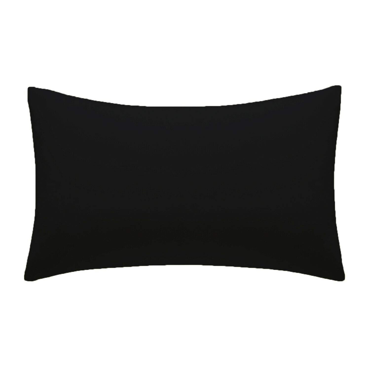 200 Thread Count 100% Egyptian Cotton Pair Of Pillowcases (Black, House Wife Pillow Cases)