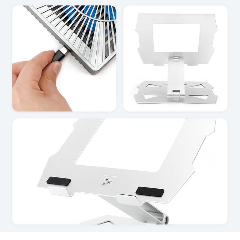 Base enfriadora para laptop metal ajustable miniatura 4