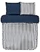 Produktbild Marc O Polo Bettwäsche Classic Stripe Indigo Blue 1 Bettbezug 155 x 220 cm + 1 Kissenbezug 80 x 80 cm