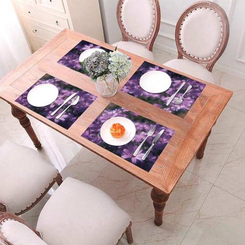 Napperon lavable de salle à manger résistant en PVC violet - 5