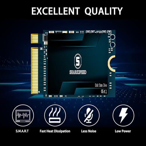 Image of SSD 256GB M.2 2230 NVMe PCIe Gen 4.0, 30mm Internal Solid State Drive, Compatible with Steam Deck, ROG Ally, Microsoft Surface Pro, Ultrabook