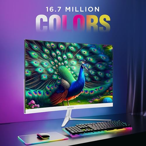 Image of Intex 60.9 CM (24 Inch) Full HD Curved Backlight LED Monitor | VA Panel, 100Hz Refresh Rate with 1920x1080 Pixels | 5ms Reponse Time, Framless, Sleek Metal Stand with Built-in Speaker