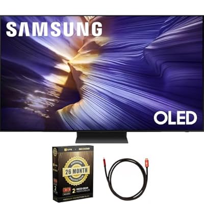 Samsung 55 inch OLED 4K S90F Vision AI Smart TV (2025) (Renewed) Bundle with Deco Gear 6FT HDMI 2.0 Cable and CPS Exclusive 26 Month Protection Pack (BEACH-CPS-26M2000)