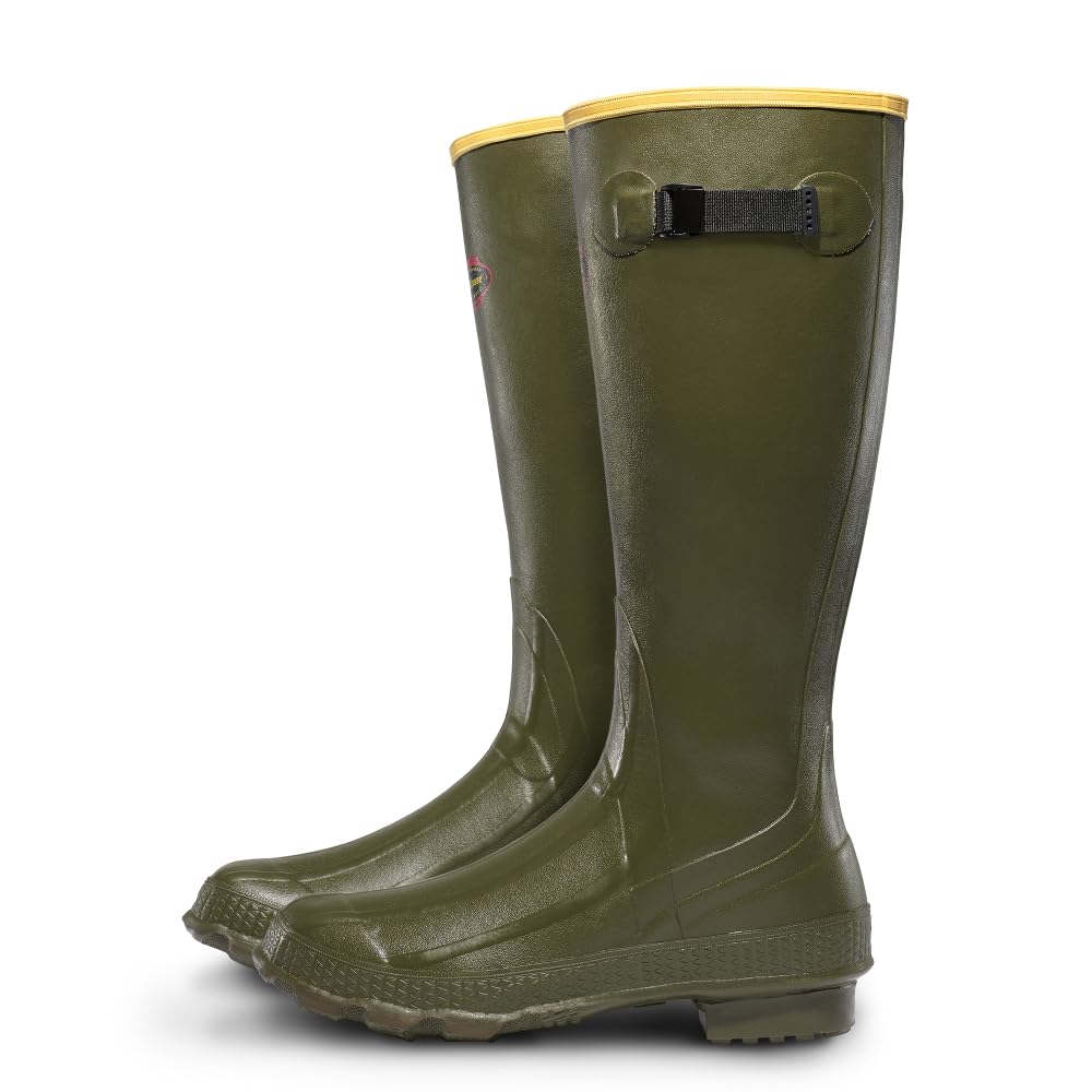 LaCrosse Grange Rubber Hunting & Work Boots for Men - Waterproof ZXT Rubber, with Adjustable Fit Strap, EVA Footbed, and Slip-Resistant Outsole