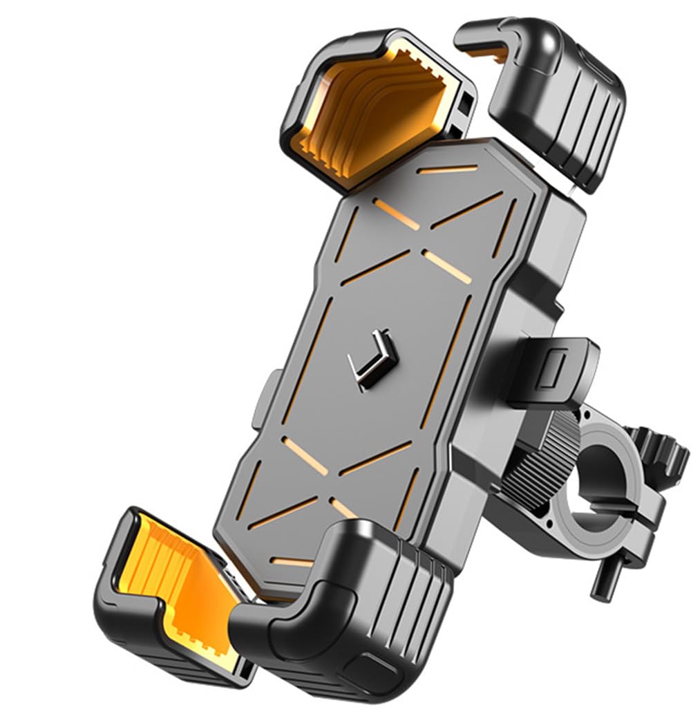 Motocyklowy uchwyt na telefon komórkowy do Suzuki GSF 1200SZ/1200Z 2004-2014, uniwersalny uchwyt na telefon komórkowy Moto o 360° regulowany uchwyt na telefon komórkowy akcesoria, A-żółty