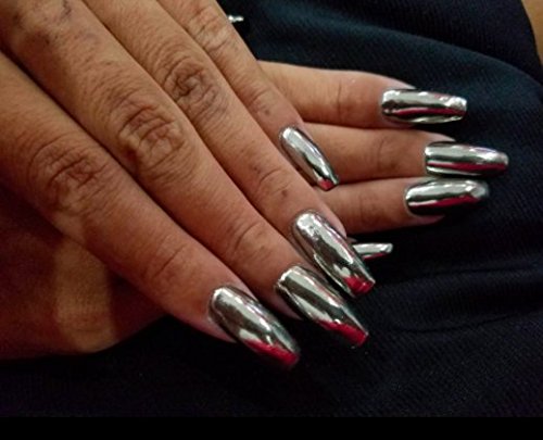 Miniatura 5 de Cromo en polvo, color plata, juego deluxe para uñas