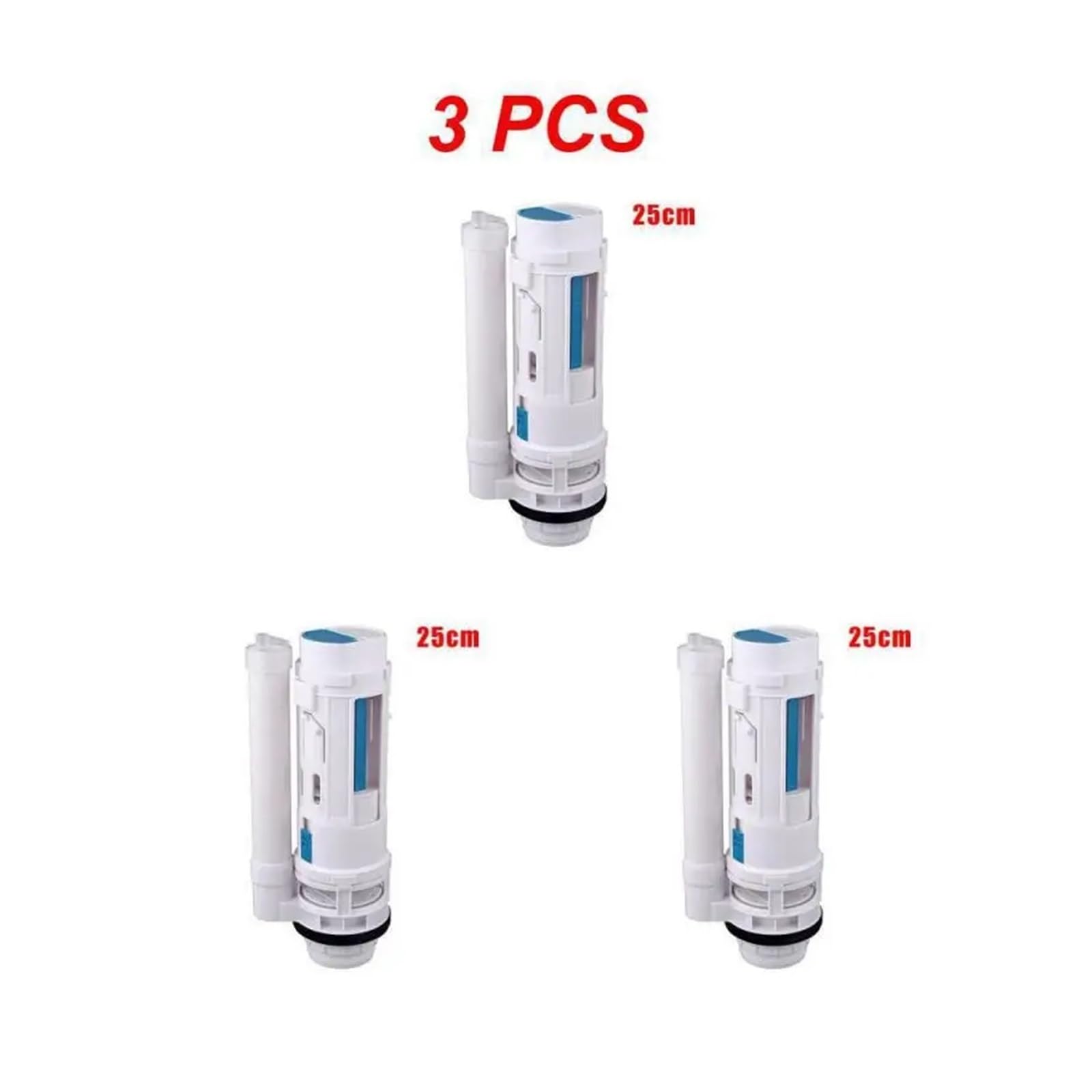 1/3/5 Piezas Válvulas de Descarga de Drenaje empotradas for Tanque de Inodoro Válvula de Salida de Dos Botones Closestool Accesorios de Repuesto for Cisterna de baño(21 CM-3PCS)