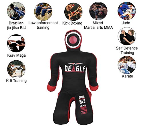 Deagle Master Smith Mma Grappling Submission Sitting Dummy (Black/Red, 6Ft) #TOP5
