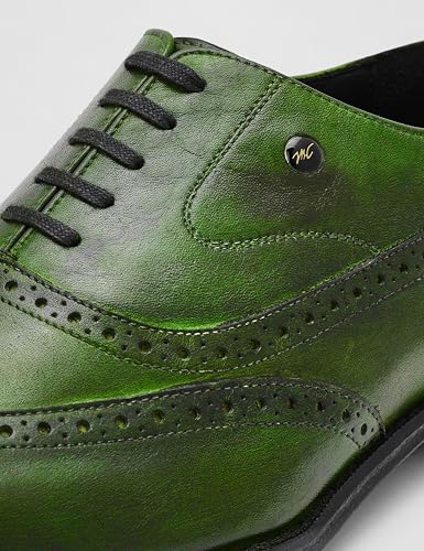Image of Monte Carlo Mens Solid Lace Up Genuine Leather Formal Brogue Shoes (201826FW)