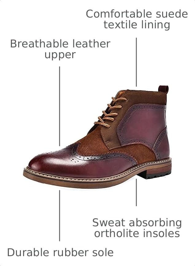 Image of Arkbird Chelsea Ankle Boots for Men Genuine Leather Oxford Casual and Formal Dress Boot