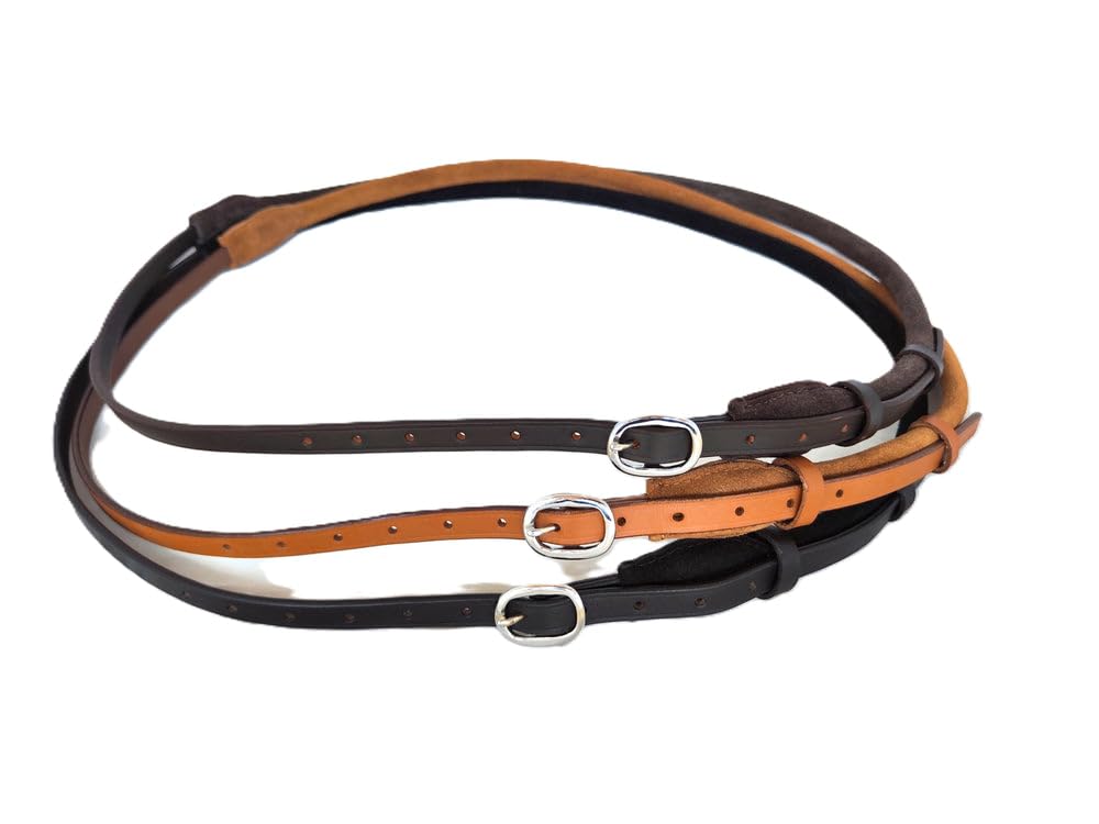 Wildleder Halsring Halsriemen Round für Pferde verstellbar Farbe Schwarz