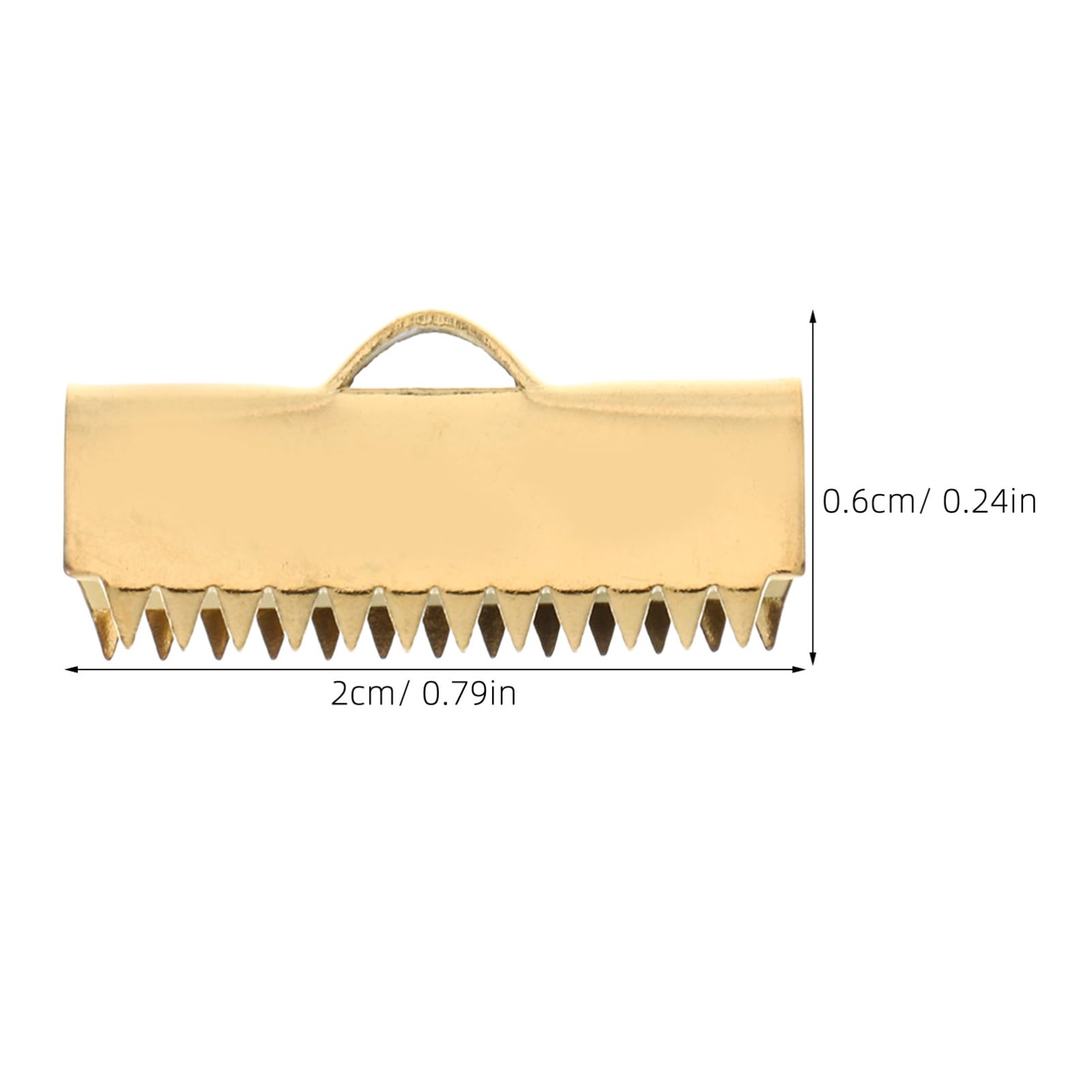 DOITOOL 20pcs Golden Ribbon Clamp Crimps for Jewelry Making Stylish Cord End Caps for Leather Necklaces Bracelets User Friendly Findings for DIY Projects