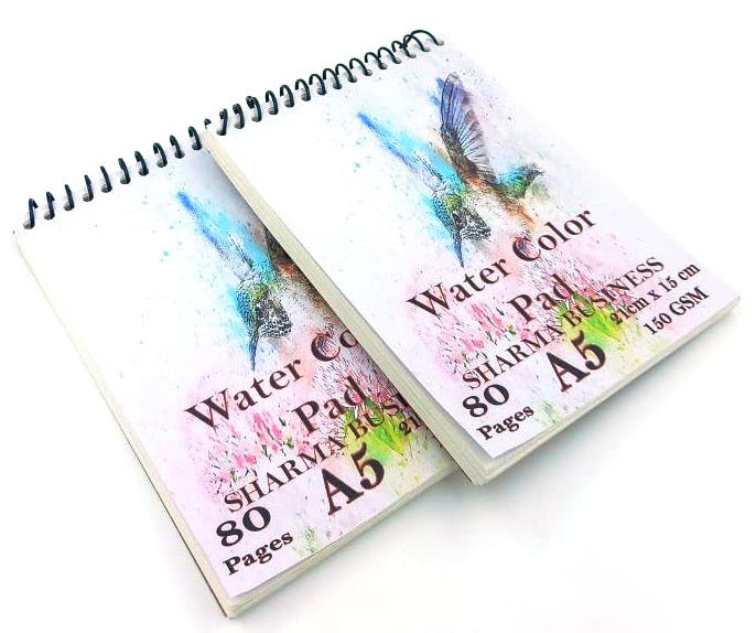 REDGE A5 Water Color Drawing Pad for School and Collage Students, 150 GSM, 80 Pages, Set of 2 (B0C62JFH6M) Amazon Price History, Amazon Price Tracker