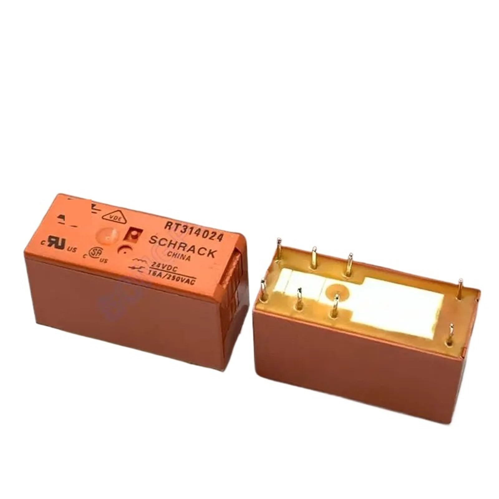 Relais RT314024 SPDT 16A relais 8 pin 12V 24V DC commutateur 250VAC lot de 5