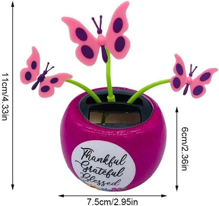 Red Bug Solar Powered Dancing Flower for Car, Car Windowsill Decoration Desktop Solar Dancing Ornament,Solar Dancing Figurines, Automatic Swinging Car Dashboard for Solar Power Kits,Funny Ornaments