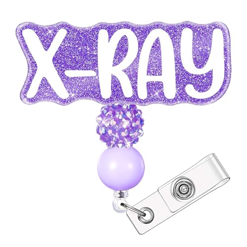 SEEVOR Enrouleur badge infirmière rétractable, rose X-RAY