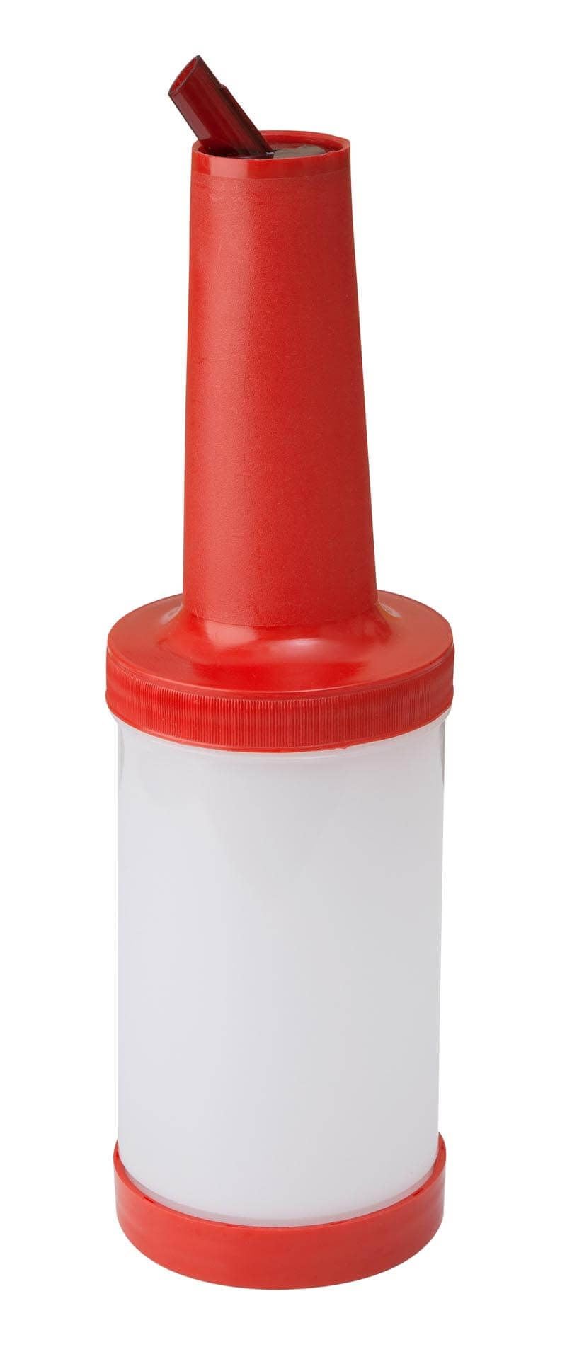 Chabrias Ltd Store & Pour - Ultimate Save and Serve Flair Bottle Pourer - Ideal Cocktail Pourer and Drinks Storage Solution (Red, 1 Litre)