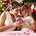 Gifts for Women Mom Rose with Necklace: Preserved Red Flowers Jewelry Presents for Mother Mama from Daughter Son