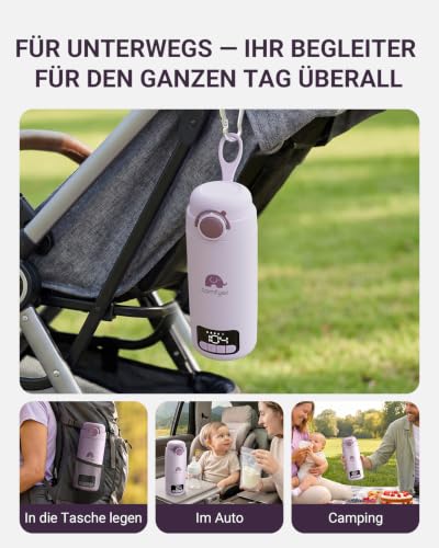 Comfyer BW02 Tragbarer Flaschenwärmer unterwegs, mit Sterilisator, 500 ml – Ansicht 4